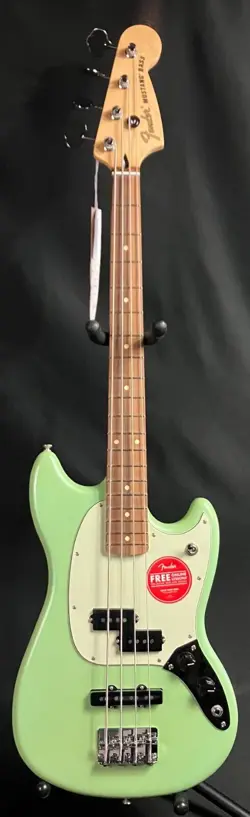 FENDER LIMITED EDITION PLAYER MUSTANG BASS PJ 4-STRING BASS GUITAR SURF PEARL