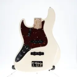 AMERICAN VINTAGE II 1966 JAZZ BASS OLYMPIC WHITE BODY LEFTY (082218-L2) 6LB 7OZ