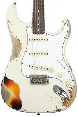 FENDER CUSTOM SHOP LIMITED-EDITION '67 STRATOCASTER HEAVY RELIC - AGED OLYMPIC