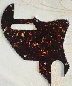 FOR FENDER US TELE F HOLE THINLINE GUITAR PICKGUARD,4 PLY BROWN TORTOISE