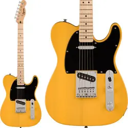 SQUIER BY FENDER SONIC TELECASTER MAPLE FINGERBOARD BLACK PICKGUARD BUTTERSCOTCH