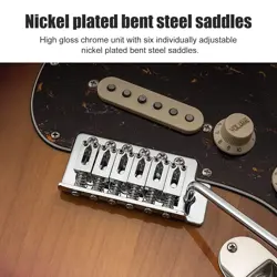 CHROME TREMOLO BRIDGE SET FOR FENDER STRATOCASTER SQUIER STYLE ELECTRIC GUITAR