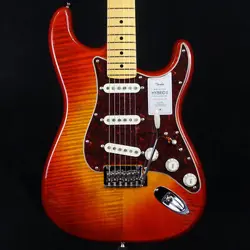 FENDER 2024 COLLECTION MADE IN JAPAN HYBRID II STRATOCASTER FLAME SUNSET ORANG