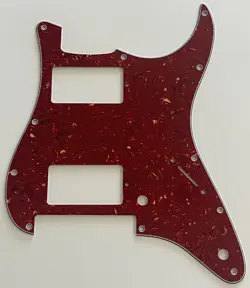 FOR FIT FENDER STRAT FLOYD ROSE TREMOLO HH GUITAR PICKGUARD 4 PLY RED TORTOISE