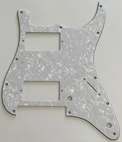 FOR FIT FENDER STRAT FLOYD ROSE TREMOLO HH GUITAR PICKGUARD 4 PLY WHITE PEARL