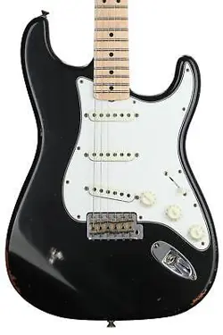 FENDER CUSTOM SHOP '68 STRATOCASTER RELIC ELECTRIC GUITAR - AGED BLACK WITH