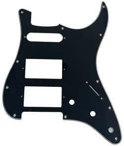 FOR FENDER STANDARD STRAT HHS STRAT STYLE GUITAR PICKGUARD 3 PLY BLACK