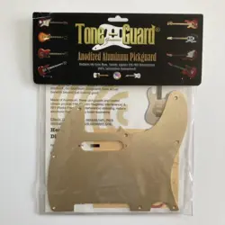 TONE-GUARD PICKGUARD FOR FENDER TELECASTER TELE GOLD ANODIZED ALUMINUM USA MADE