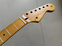 NEW 22 FRET STRAT ELECTRIC GUITAR NECK MAPLE FOR DIY FENDER REPLACE YELLOW MATTE