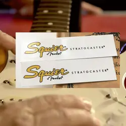 2PCS FENDER STRAT TELE SQUIER GUITAR WATERSLIDE TRANSFER HEADSTOCK DECAL STICKER