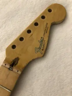 1994 FENDER USA PLUS DELUXE MAPLE GUITAR NECK NEEDS REPAIR