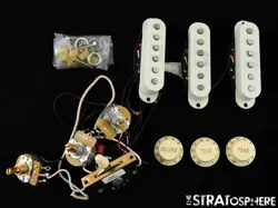 AMERICAN FENDER MALMSTEEN STRAT PICKUPS POTS KNOBS & SWITCH, SEYMOUR DUNCAN FURY