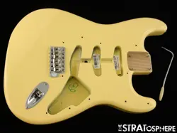 AMERICAN FENDER MALMSTEEN STRAT BODY   HARDWARE, STRATOCASTER, VINTAGE WHITE