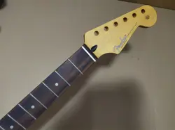 YELLOW 22 FRET ST ELECTRIC GUITAR NECK PART MAPLE FOR DIY FENDER REPLACEMENT