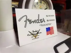 2PCS FENDER TELE50 CUSTOM SHOP GUITAR VINYL UV TRANSFER HEADSTOCK DECALS STICKER