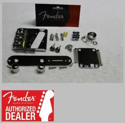 FENDER AMERICAN TELECASTER CHROME BODY HARDWARE SET VINTAGE 3 SADDLE USA TELE