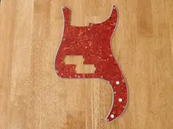 PICKGUARD RED TORTOISE SHELL 4 PLY FOR FENDER P BASS / PRECISION BASS