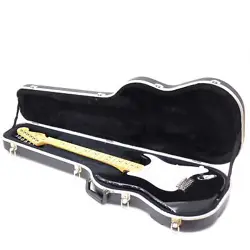 FENDER STRATOCASTER BLACK 6-STRING ELECTRIC GUITAR W/ CASE (MADE IN MEXICO/MIM)