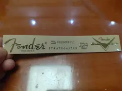 2PCS FENDER TELECASTER GUITAR HEADSTOCK LOGO SELF-ADHESIVE METAL STICKERS GOLD