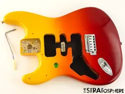 LEFTY FENDER PLAYER PLUS SERIES STRATOCAST STRAT BODY   HARDWARE TEQUILA SUNRISE