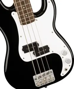 SQUIER BY FENDER MINI PRECISION BASS LAUREL FINGERBOARD BLACK ELECTRIC BASS