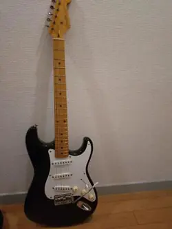 FENDER JAPAN ELECTRIC GUITAR ST STRATOCASTER BLACK R SERIAL USED FROM JAPAN
