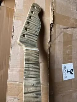 21 FRET TIGER ROASTED FLAME MAPLE ELECTRIC GUITAR NECK FOR FENDER TL TELE PART