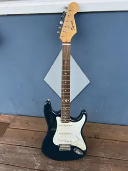 FENDER SQUIER BULLET STRATOCASTER ELECTRIC ACOUSTIC GUITAR DARK BLUE & WHITE