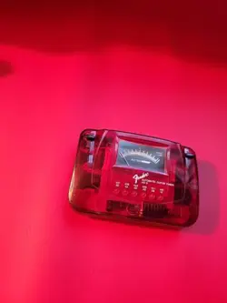GENUINE OEM ORIGINAL FENDER AG-6 METALLIC RED AUTOMATIC GUITAR TUNER - TESTED