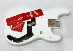 CRACKED! GENUINE MIM FENDER PLAYER SERIES BODY ALDER PRECISION P BASS WHITE
