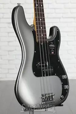 FENDER AMERICAN PROFESSIONAL II PRECISION BASS - MERCURY WITH ROSEWOOD