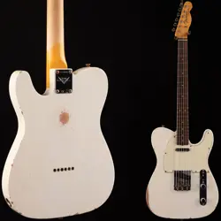 FENDER CUSTOM SHOP 1963 TELECASTER RELIC AGED OLYMPIC WHITE 001