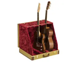 FENDER CLASSIC SERIES 3 GUITAR CASE STAND - TWEED