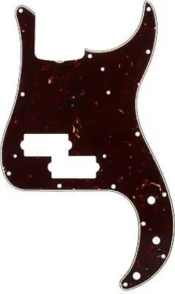FENDER 13-HOLE MOUNT PURE VINTAGE '63 PRECISION BASS PICKGUARD - 3-PLY BROWN