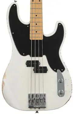 FENDER MIKE DIRNT ROAD WORN PRECISION BASS - WHITE BLONDE WITH MAPLE FINGERBOARD