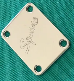 2003 FENDER SQUIER PRECISION BASS GUITAR ORIGINAL SQUIER LOGO NECK PLATE