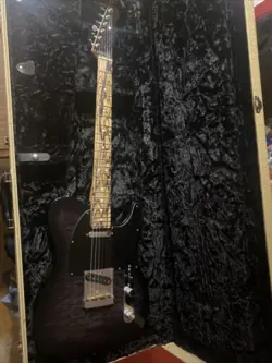 2020 USA FENDER  QMT TELECASTER WITH PALE MOON EBONY FRETBOARD TRANSPARENT B