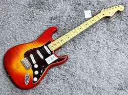 FENDER '24 COLLECTION HYBRID II STRATOCASTER FLAME SUNSET ORANGE ELECTRIC GUITAR