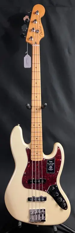 FENDER PLAYER PLUS ACTIVE JAZZ BASS 4-STRING BASS GUITAR OLYMPIC PEARL W/ BAG