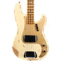 FENDER CUSTOM SHOP 1958 PRECISION BASS HEAVY RELIC VINTAGE WHITE 2023