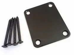 TRUE CUSTOM SHOP® BLACK NECK PLATE WITH SCREWS FOR FENDER STRAT TELE AND BASS