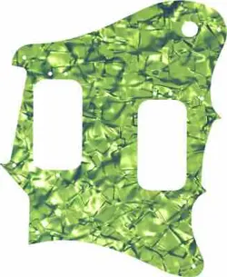 WD CUSTOM PICKGUARD FOR FENDER PAWN SHOP BASS VI #28DGR DARK GREEN PEARL