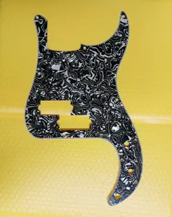 GUITAR PARTS FOR US FENDER PRECISON BASS GUITAR PICKGUARD, BLACK PEARL SHELL