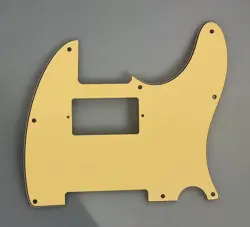 FOR US FENDER 8 SCREWS TELE GUITAR PICKGUARD WITH PAF HUMBUCKER, CREAM YELLOW