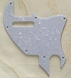 FOR FENDER US TELE F HOLE THINLINE STYLE GUITAR PICKGUARD,4 PLY WHITE PEARL