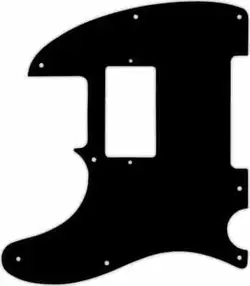 WD CUSTOM PICKGUARD FOR LEFT HAND FENDER TELECASTER WITH HUMBUCKER #03 BLACK/...