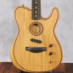 FENDER AMERICAN ACOUSTASONIC TELECASTER ALL-MAHOGANY EBONY  NATURAL