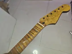 22 FRET ST ELECTRIC GUITAR NECK ROASTED FLAME MAPLE FOR DIY FENDER REPLACE GLOSS