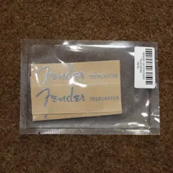 4PCS FENDER TELECASTER TELE GUITAR HEADSTOCK SELF-ADHESIVE METAL STICKERS SILVER
