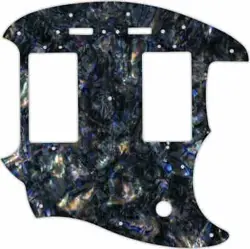 WD CUSTOM PICKGUARD FOR FENDER PAWN SHOP MUSTANG SPECIAL #35 BLACK ABALONE